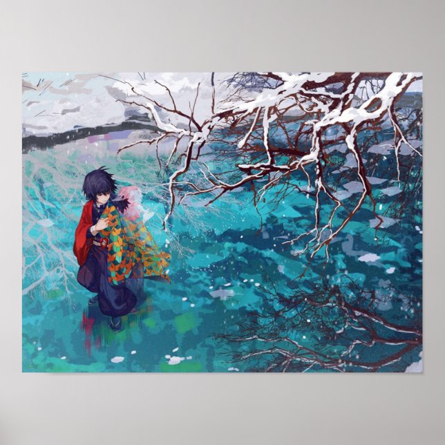 Poster Giyuu Tomioka Demon Slayer (Frente)