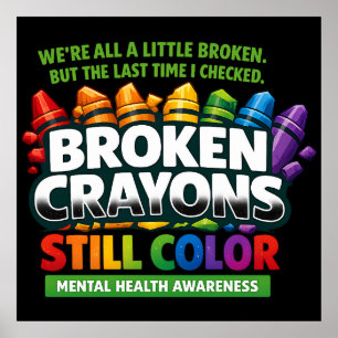 Poster Giz Crayons Quebrados