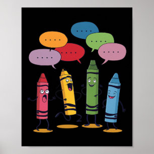 Poster Giz de Cera Fashionable Mood Color Professor Estud