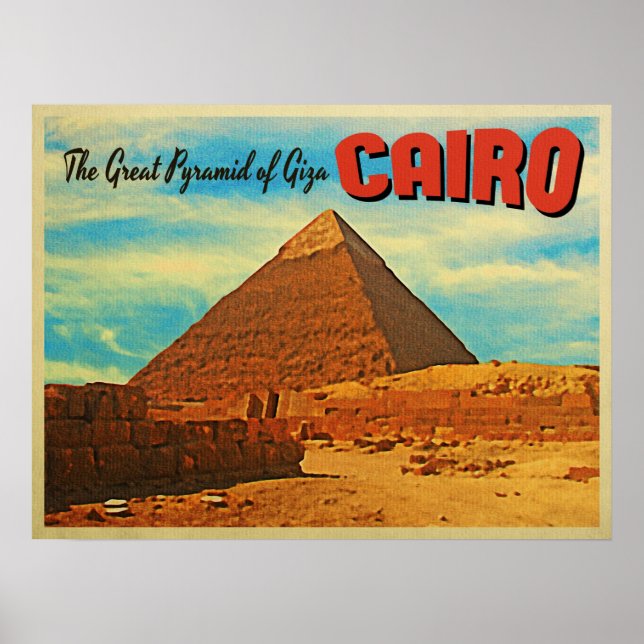 Póster Giza Pyramid Cairo Egito (Frente)