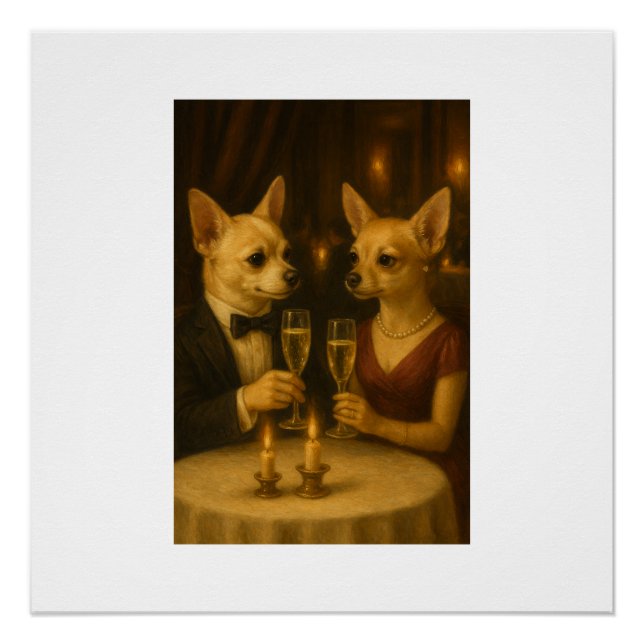 Póster Gizmo’s Romantic Dinner – Champagne & Love (Frente)