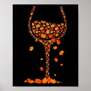 Poster Gl De Vinho Manteiga De Folha De Outono Queda De V