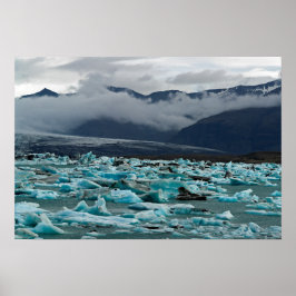 Poster Glacial Lake Jokulsarlon - Islândia