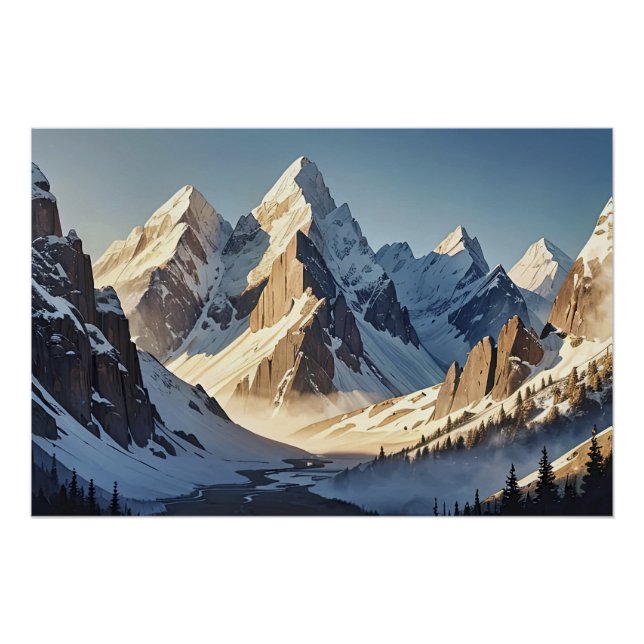 Póster Glacial Peaks (Frente)