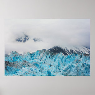 Poster Glaciar Hubbard de um navio no Alasca