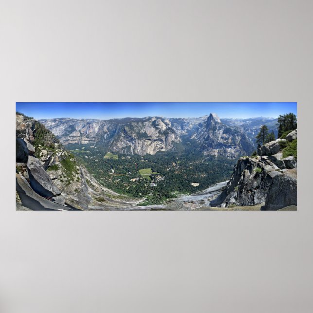 Poster Glaciar Point Panorama - Vale Yosemite (Frente)