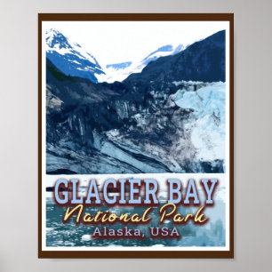 POSTER GLACIER BAY NATIONAL PARK - ALASKA ESTADOS UNIDOS