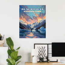 Glacier Bay National Park Alaska Whale Vintage