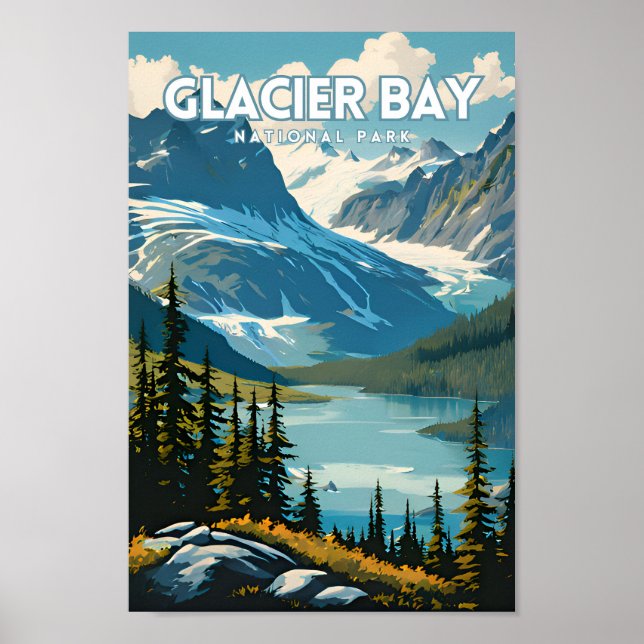 Poster Glacier Bay National Park Viagem PS (Frente)