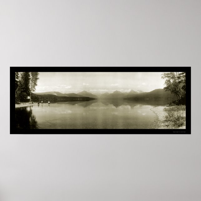 Póster Glacier Park MT Foto 1916 (Frente)