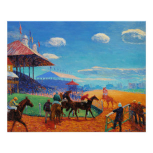 Póster Glackens - Hipódromo, pintura popular,
