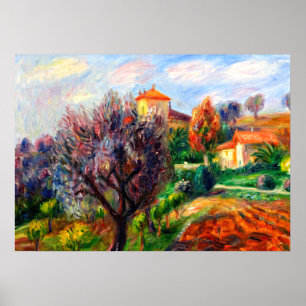 Póster Glackens - Lado da Colina com Oliveiras