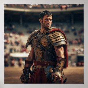 Poster Gladiador-Geral Romano Maximus na Arena - Epi