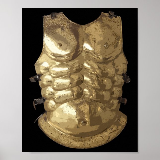 Poster Gladiator Halloween Fighter Roman Chest Pl (Frente)