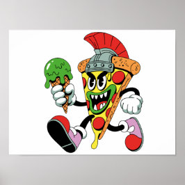 Poster Gladiator Pizza Slice Brainrot