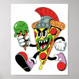 Poster Gladiator Pizza Slice Brainrot