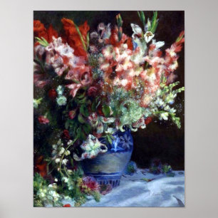 Poster Gladiolas em um Vase, Pierre Auguste Renoir Art