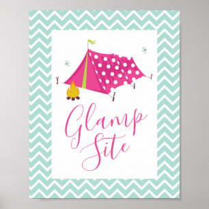 Poster Glam Camp Spa Makeover Birthday