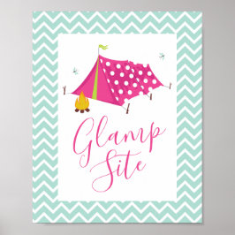 Poster Glam Camp Spa Makeover Birthday