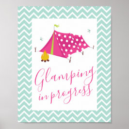 Poster Glam Camp Spa Makeover Birthday