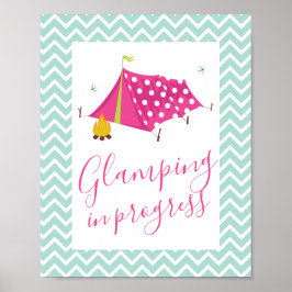 Poster Glam Camp Spa Makeover Birthday