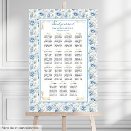 Poster Glam Dusty Blue Watercolor Seating