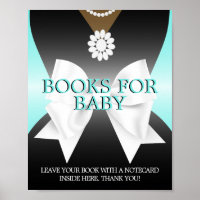 Glam Teal Tiffany - Livros de Chá de fraldas para 