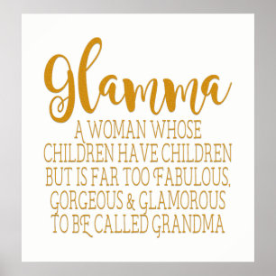 Póster Glamma - avó fabulosa