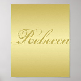Poster Glamor gold background Personalizado Nome do Model