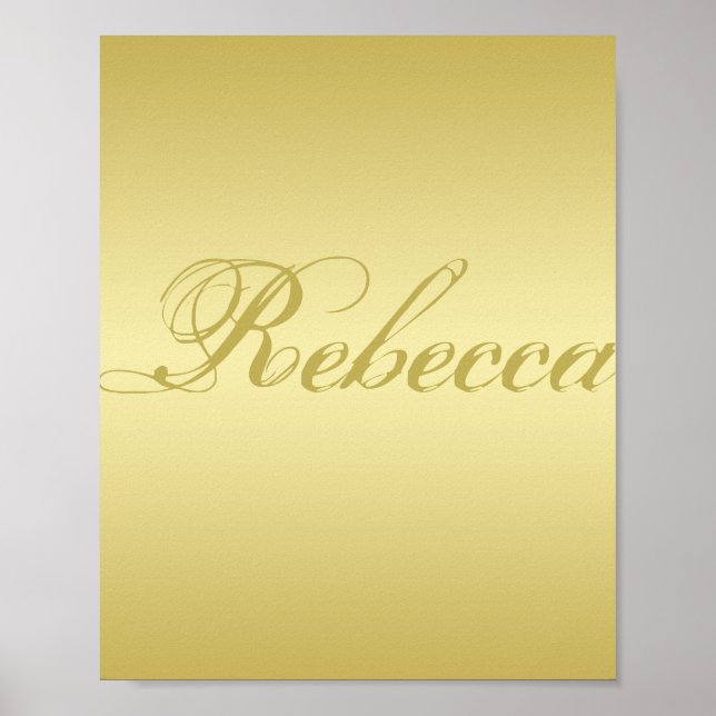 Poster Glamor gold background Personalizado Nome do Model (Frente)