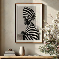 Glamor Gráfico: Retrato de Avant-Garde Striped