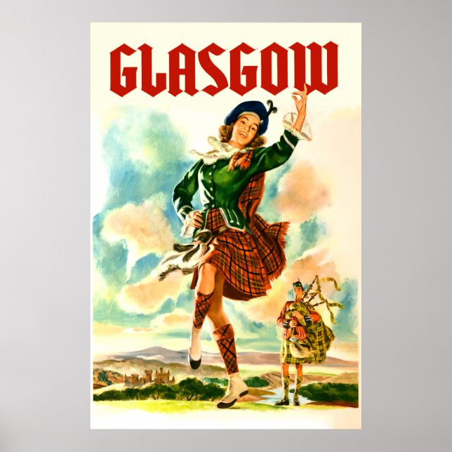 Póster Glasgow Escócia (Frente)
