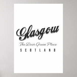 Poster Glasgow Scotland "The Querida Green Place"