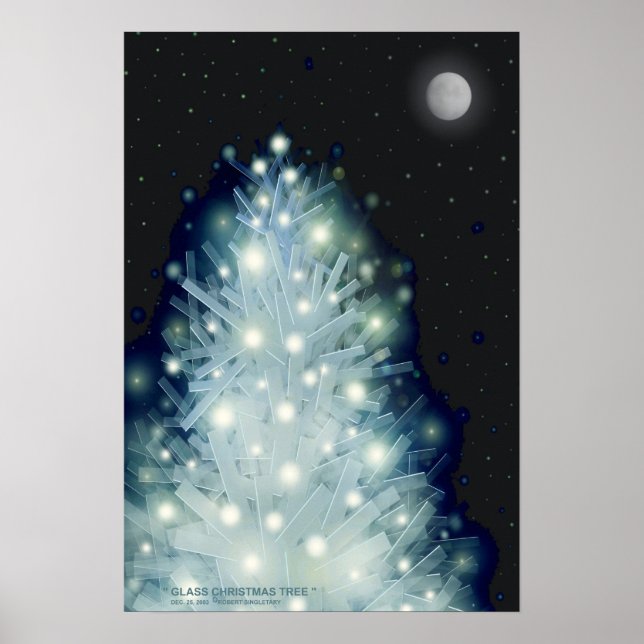 Póster "GLASS CHRISTMAS TREE" por Robert Singletary (Frente)