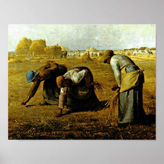 Póster Gleaners de Jean-Francois Millet (Frente)