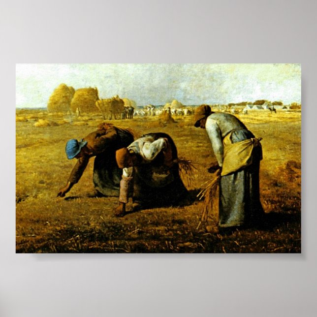 Poster Gleaners, Por Millet (Melhor Qualidade) (Frente)