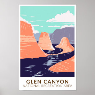 Poster Glen Canyon Refletion Canyon Vintage