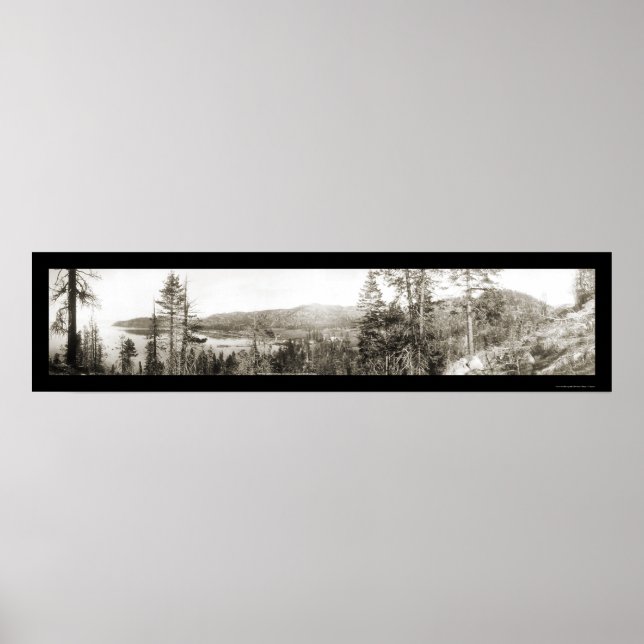 Poster Glenbrook Lake Tahoe Foto 1906 (Frente)