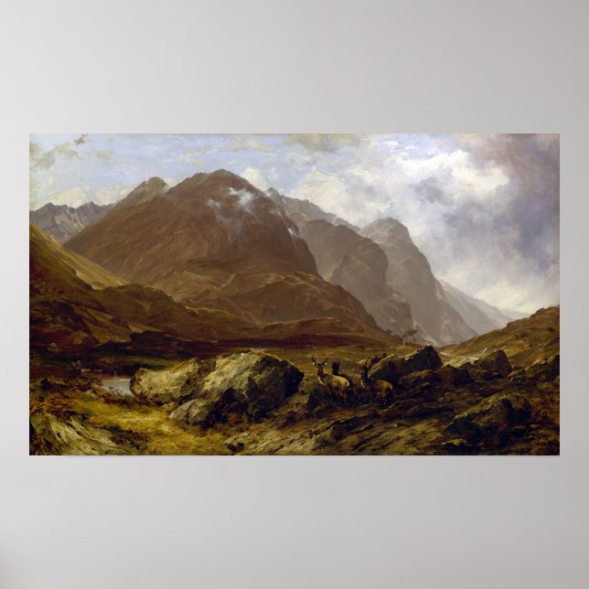 Poster Glencoe por Horatio McCulloch (Frente)