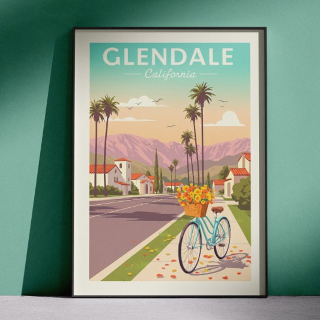 Poster Glendale Califórnia Antiga (Criador carregado)