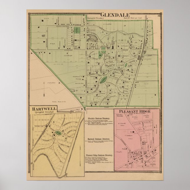 Póster Glendale, Ohio (Frente)