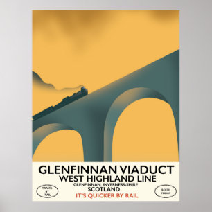 Poster Glenfinnan Viaduct Scotland.