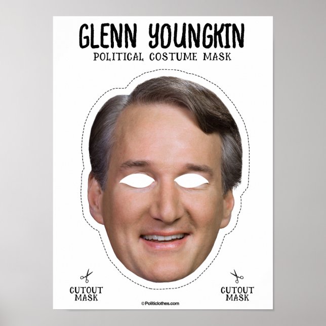 Poster Glenn Youngkin Costume Mask (Frente)