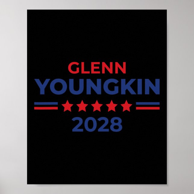 Poster Glenn Youngkin Para Presidente 2028 Mega Republica (Frente)