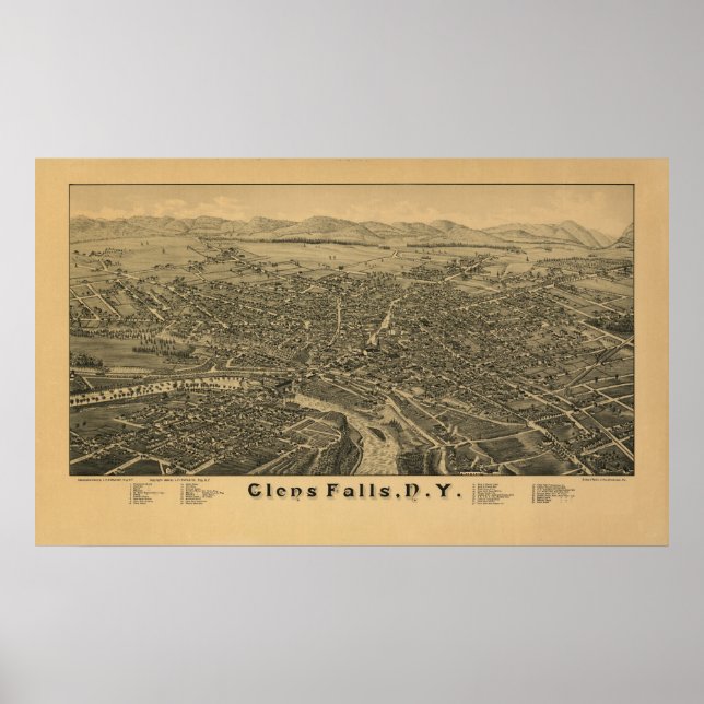 Poster Glens Cai NY 1884 (Frente)