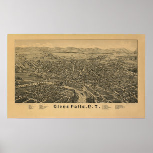 Poster Glens Falls NY 1884