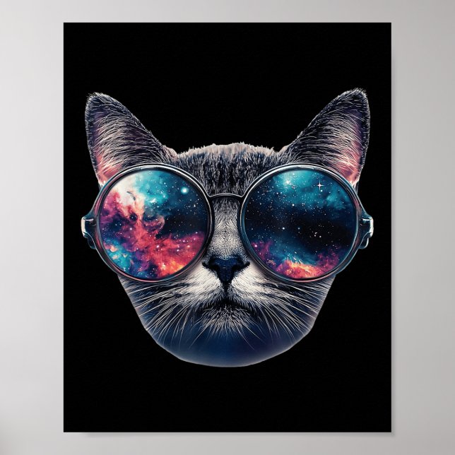 Poster Gles de Cat Space Pulseia Gráfico de Memória Unive (Frente)