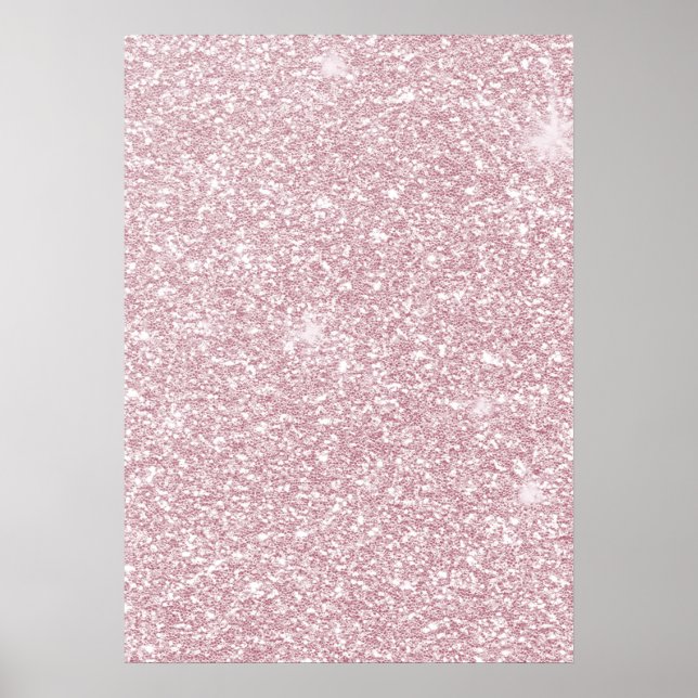 Poster Glitter cintilante rosado e elegante de abstrato c (Frente)