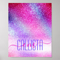 Glitter da Nebulosa Púrpura Majestosa Rosa