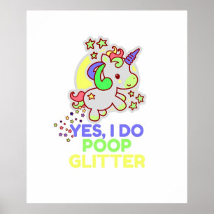 Poster Glitter do Unicorn Poop
